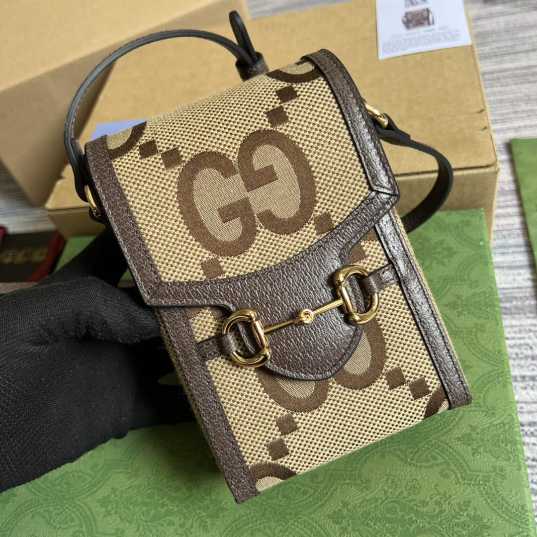 Gucci ‎‎625615 Jumbo GG mini bag Camel jumbo GG
