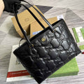 Gucci ‎631685 GG Matelassé leather medium tote black leather