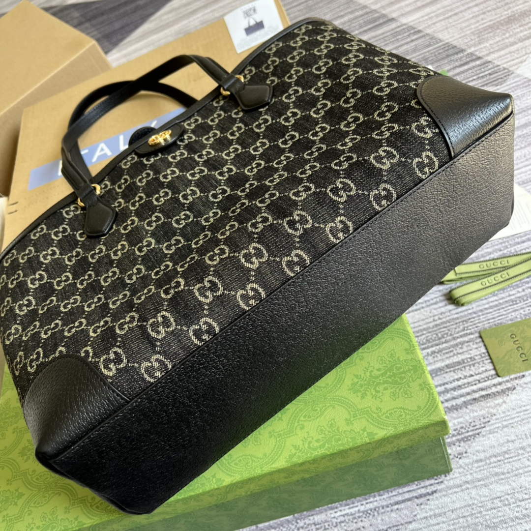 Gucci ‎631685 Ophidia GG medium tote Black Supreme canvas