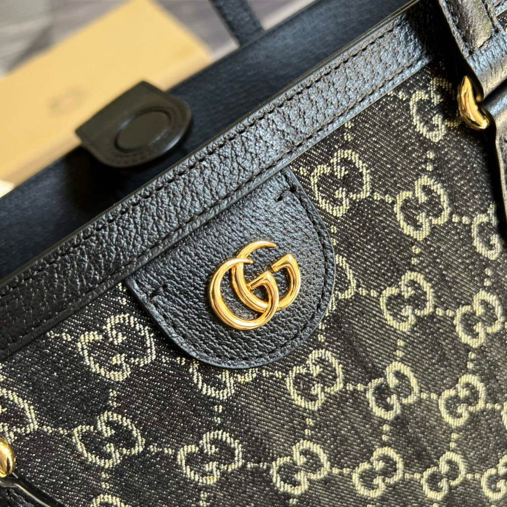 Gucci ‎631685 Ophidia GG medium tote Black Supreme canvas