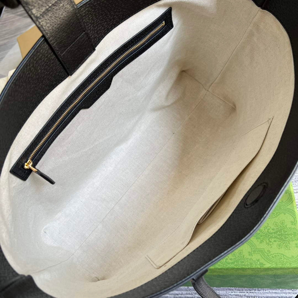 Gucci ‎631685 Ophidia GG medium tote Black Supreme canvas
