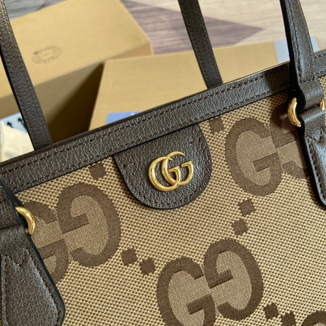 Gucci ‎631685 Ophidia jumbo GG medium tote Camel GG leather