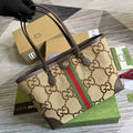 Gucci ‎631685 Ophidia jumbo GG medium tote Camel GG canvas