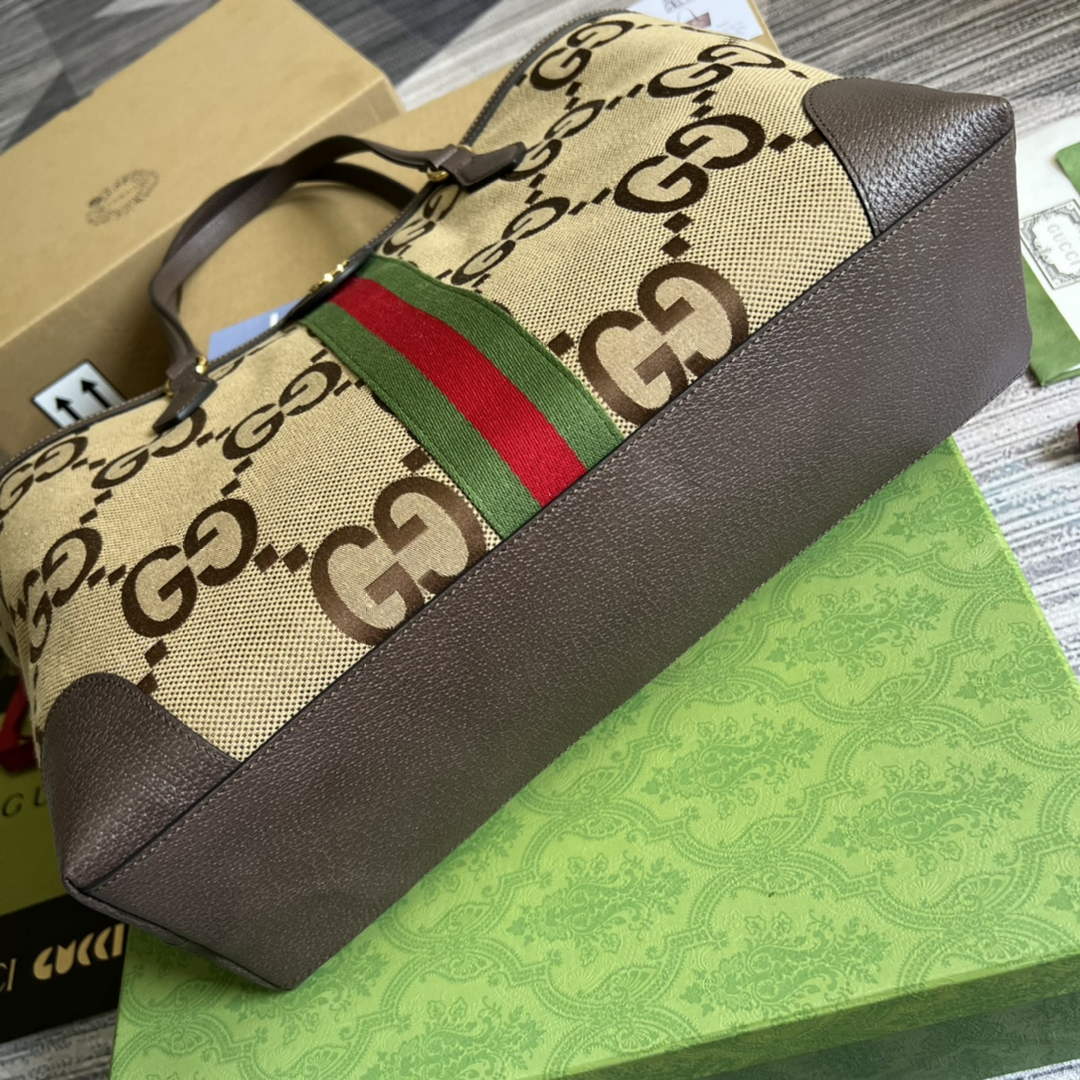 Gucci ‎631685 Ophidia jumbo GG medium tote Camel GG canvas