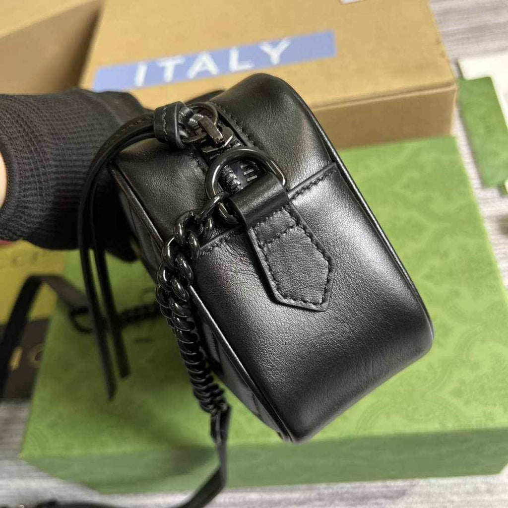 Gucci 634936 GG Marmont mini shoulder bag black