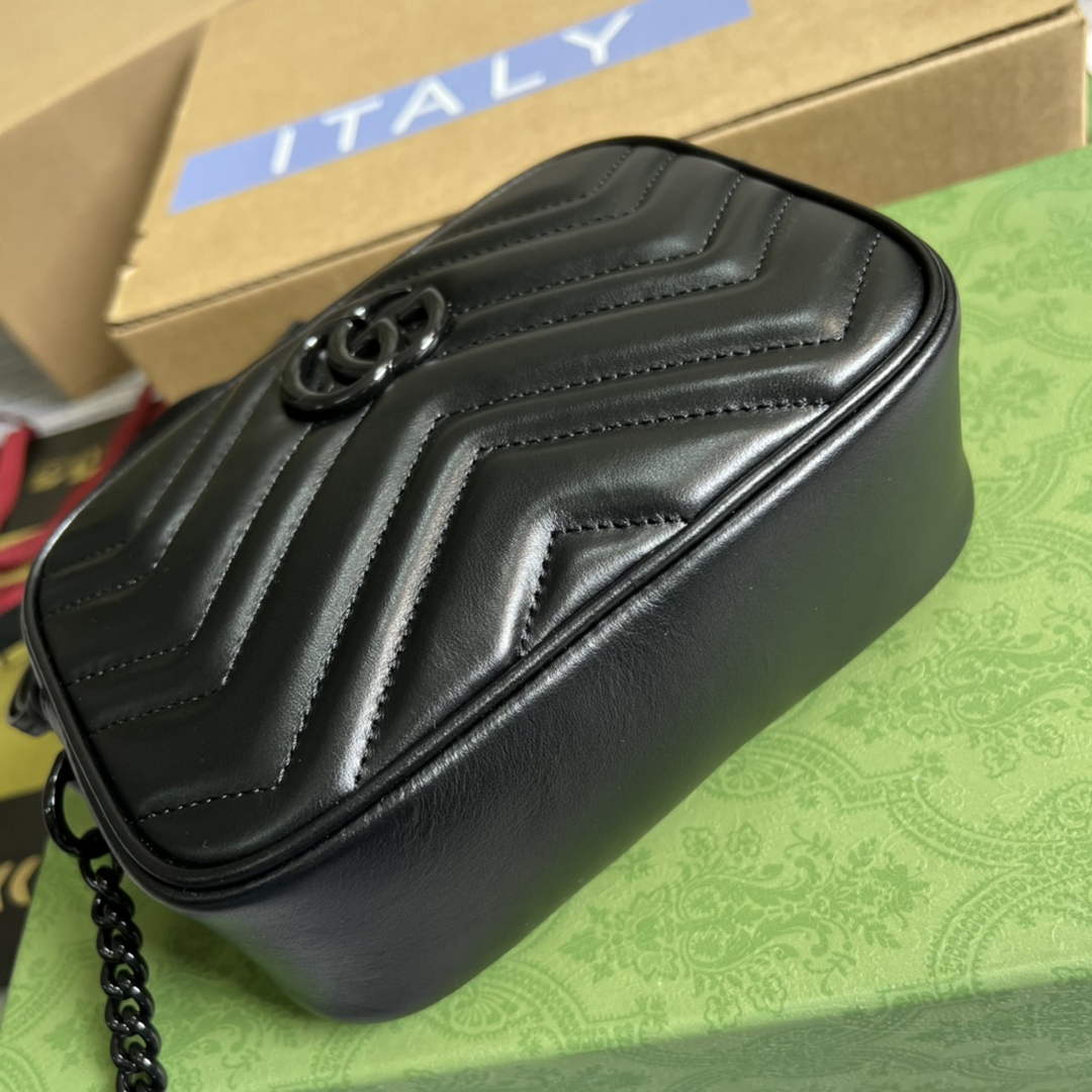 Gucci 634936 GG Marmont mini shoulder bag black