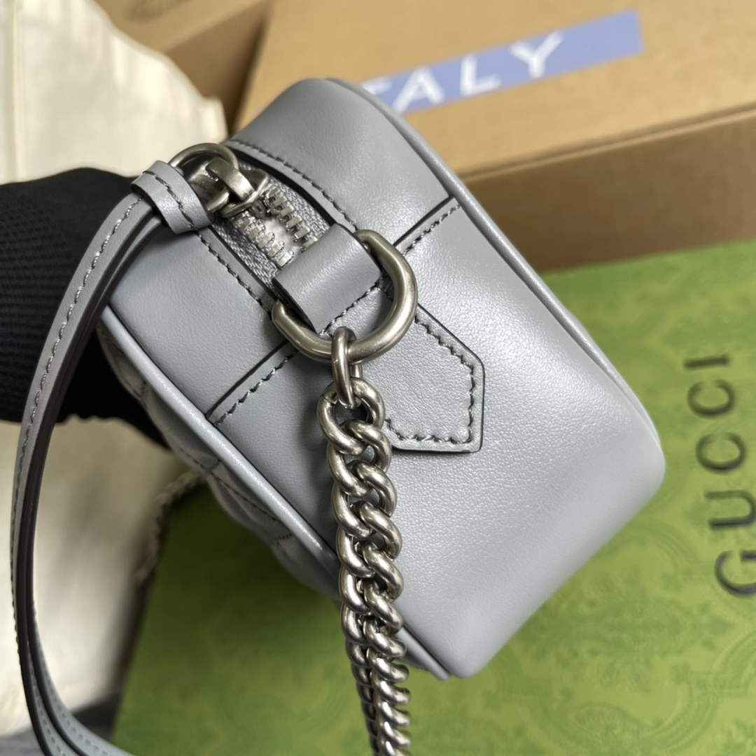 Gucci 634936 GG Marmont mini shoulder bag dark gray