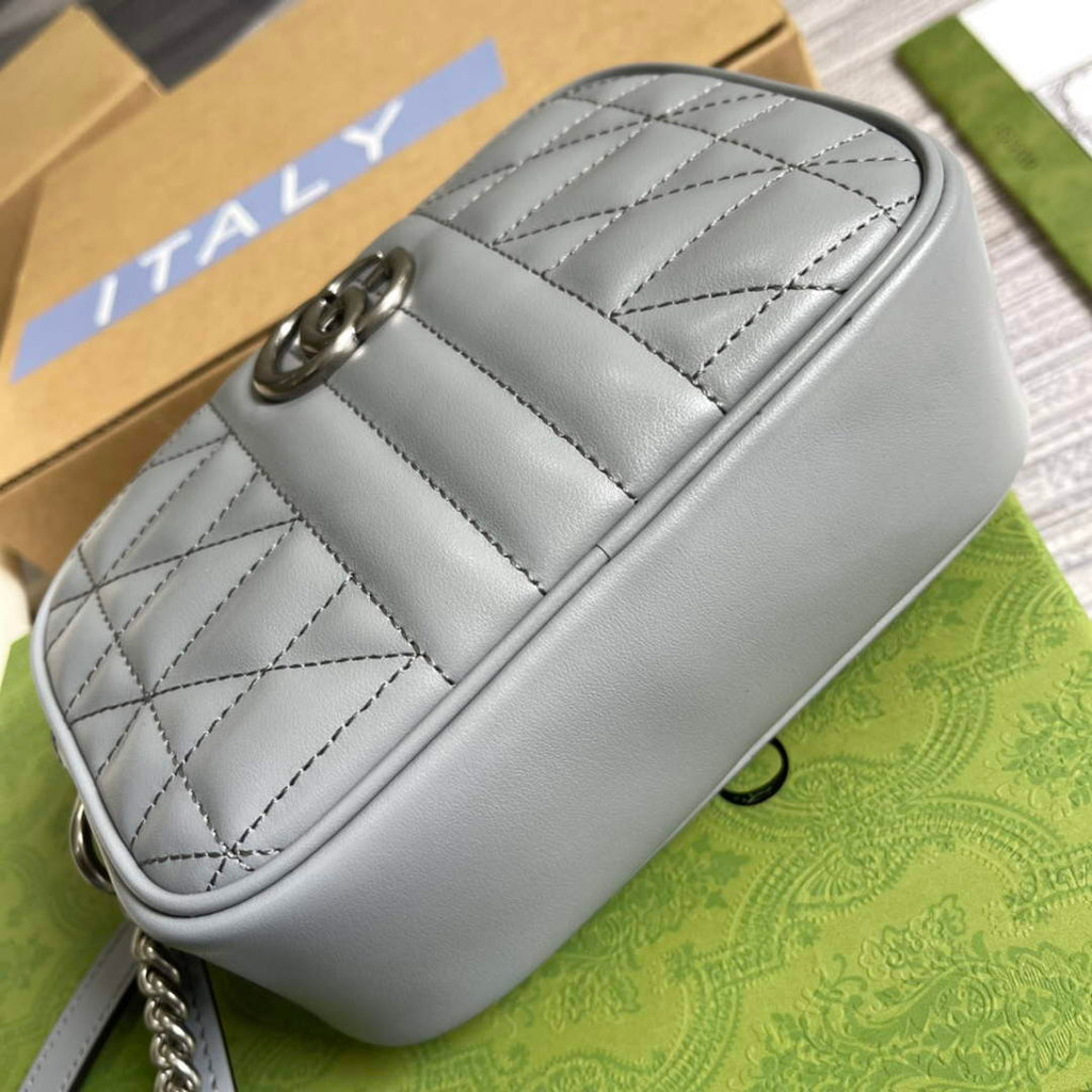 Gucci 634936 GG Marmont mini shoulder bag dark gray
