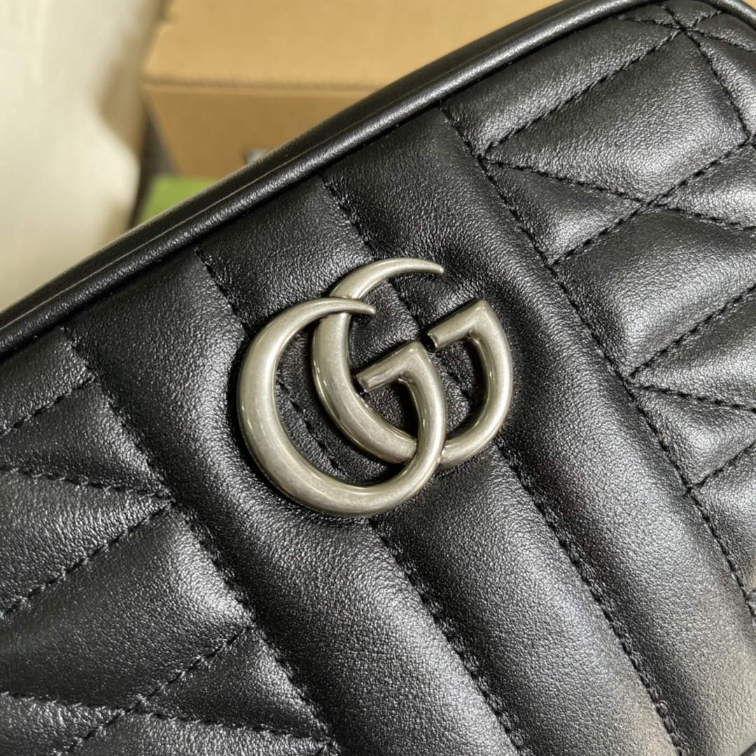Gucci 634936 GG Marmont mini shoulder handbag black