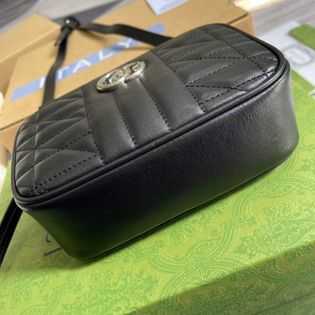 Gucci 634936 GG Marmont mini shoulder handbag black