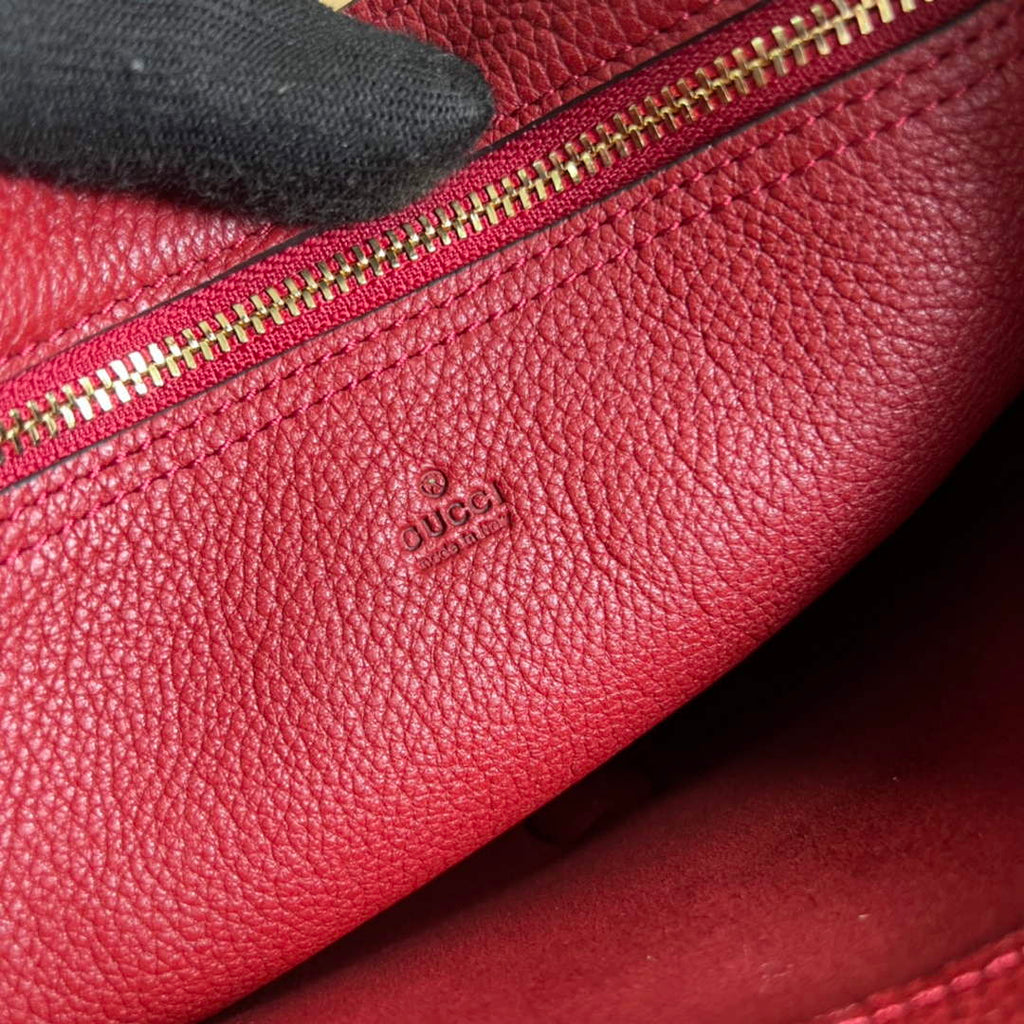 Gucci ‎636709 Jackie 1961 small natural grain bag Red natural grain leather