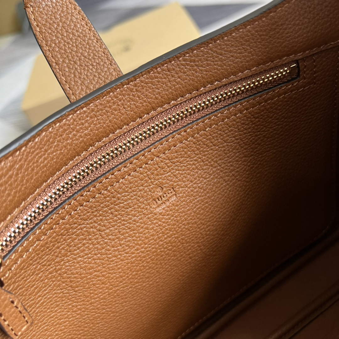 Gucci ‎636709 Jackie 1961 small natural grain bag brown natural grain leather