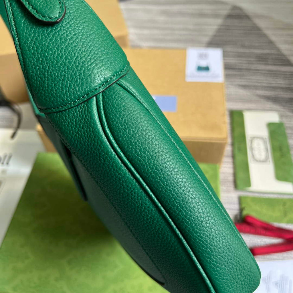 Gucci ‎636709 Jackie 1961 small natural grain bag green natural grain leather