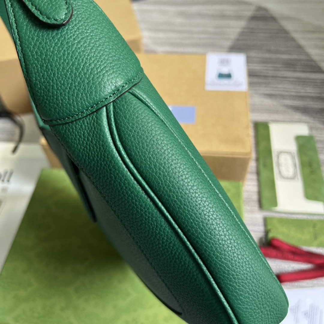 Gucci ‎636709 Jackie 1961 small natural grain bag green natural grain leather