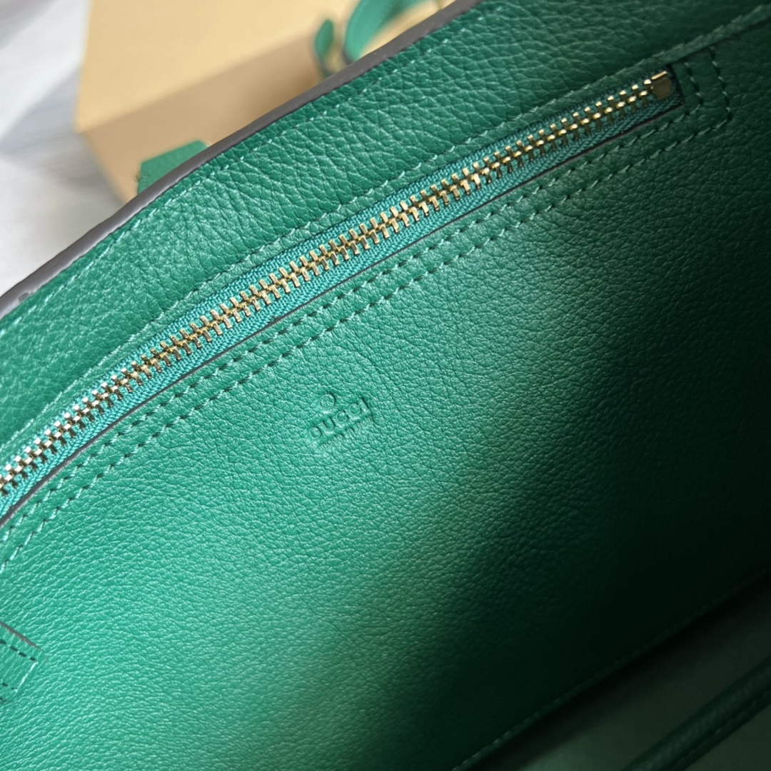 Gucci ‎636709 Jackie 1961 small natural grain bag green natural grain leather