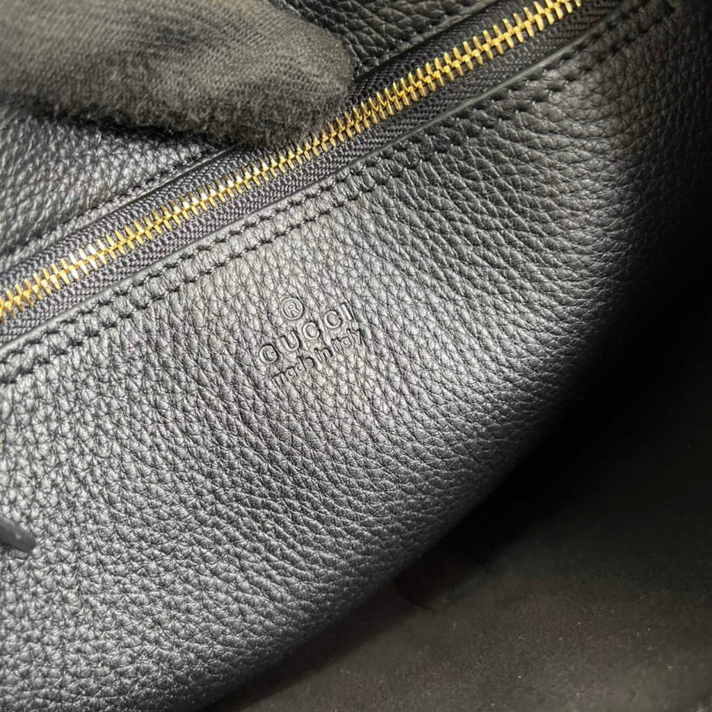 Gucci ‎636709 Jackie 1961 small natural grain bag Black natural grain leather