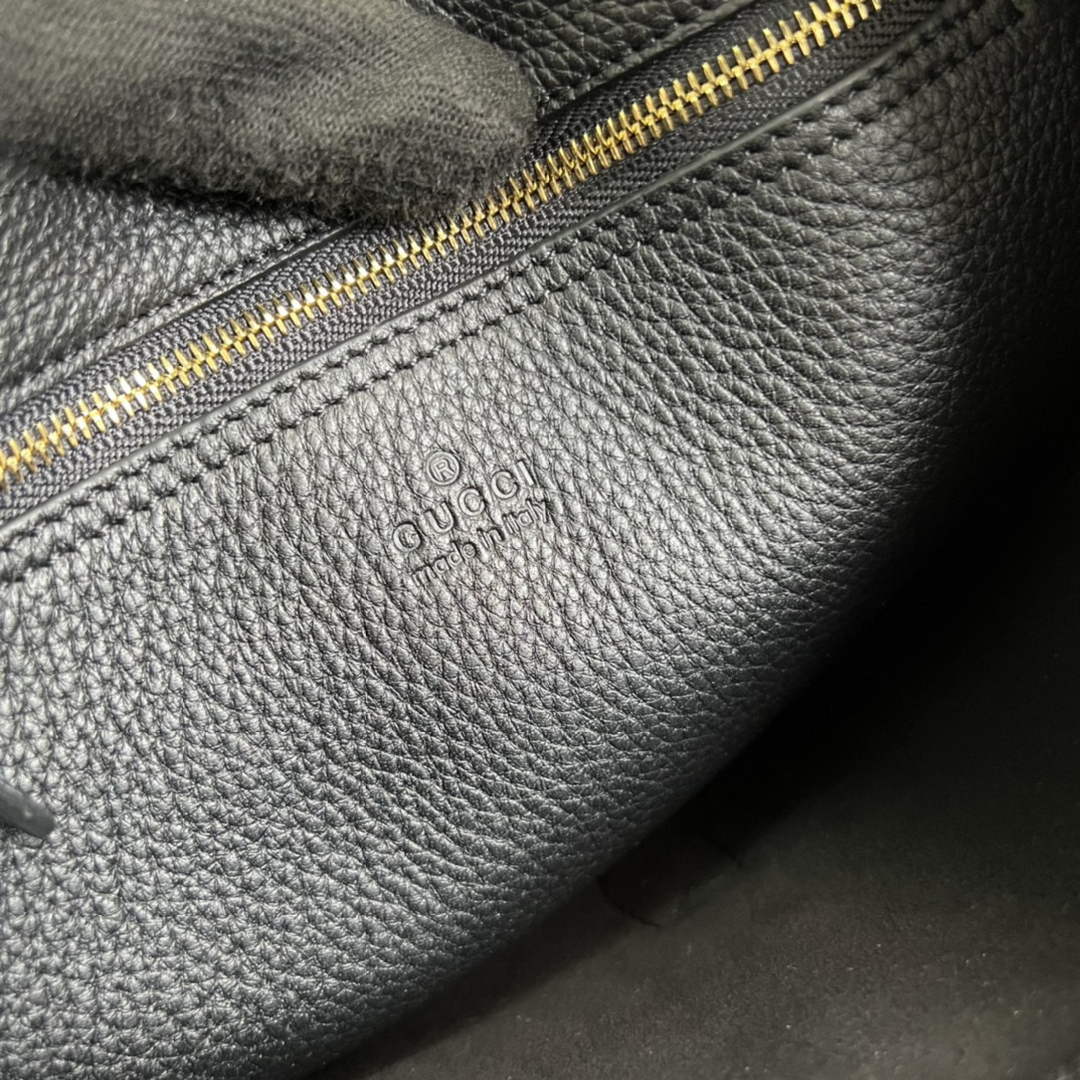 Gucci ‎636709 Jackie 1961 small natural grain bag Black natural grain leather