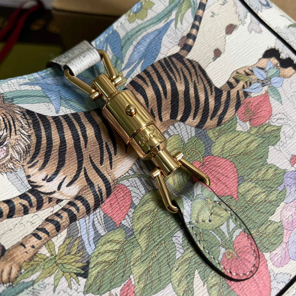 Gucci ‎636709 Jackie 1961 small shoulder bag beige tiger