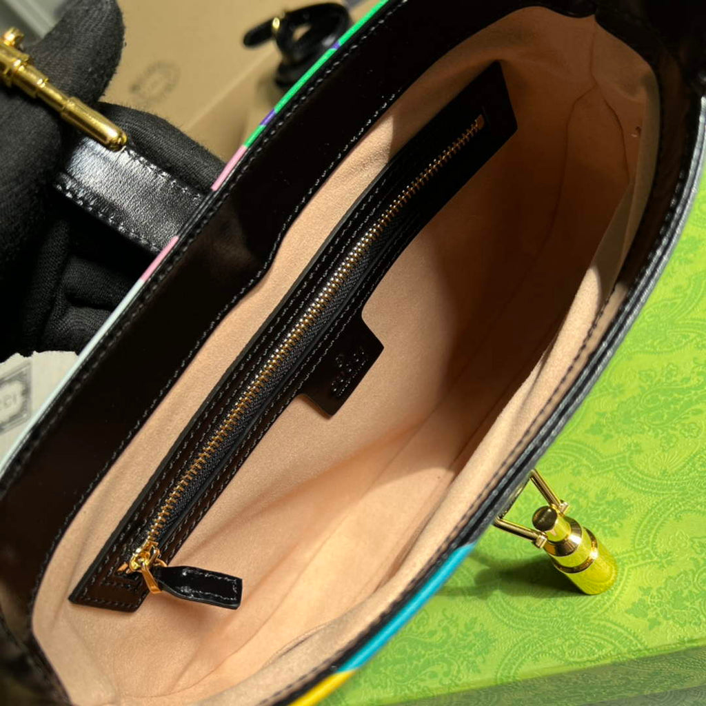 Gucci ‎636709 Jackie 1961 small shoulder bag black gg leather