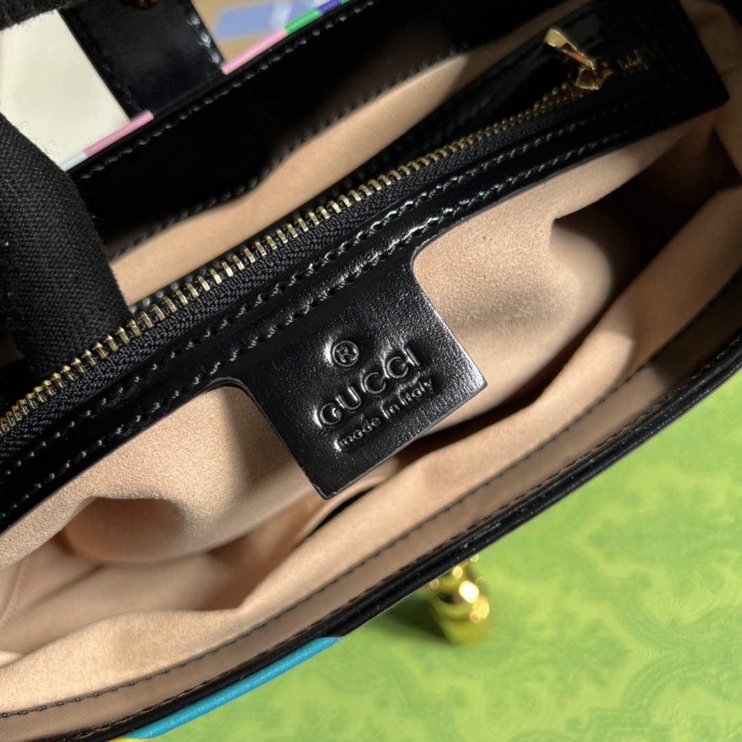 Gucci ‎636709 Jackie 1961 small shoulder bag black gg leather