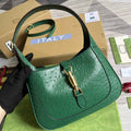 Gucci ‎636709 Jackie 1961 small shoulder bag ostrich green leather