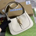 Gucci ‎636709 Jackie 1961 small shoulder bag ostrich beige leather