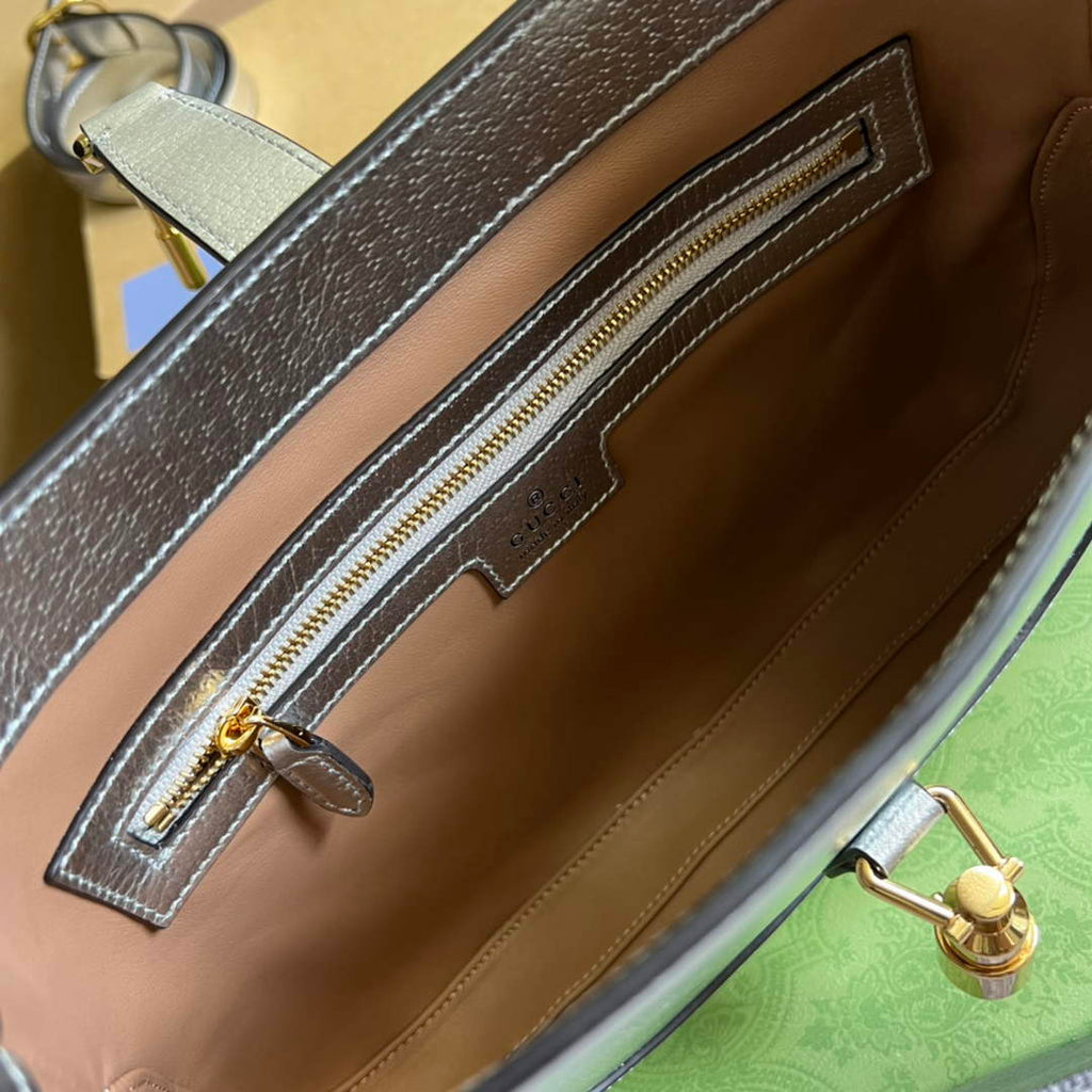 Gucci ‎636709 Jackie 1961 small shoulder bag silver leather
