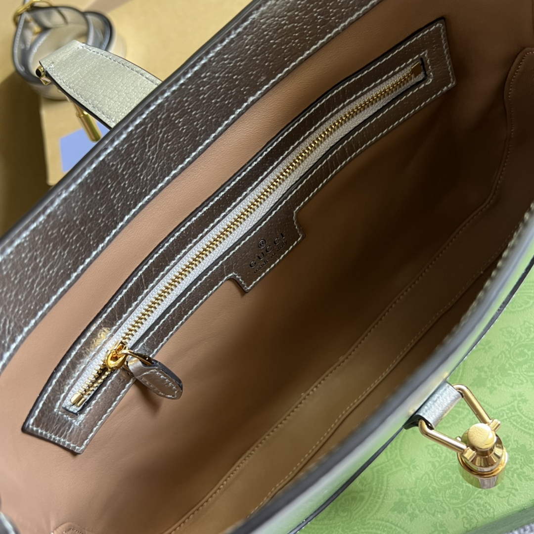 Gucci ‎636709 Jackie 1961 small shoulder bag silver leather