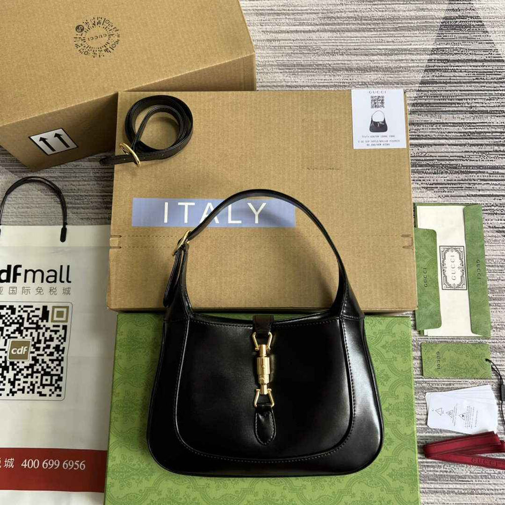 Gucci ‎636709 Jackie 1961 small shoulder bag black leather