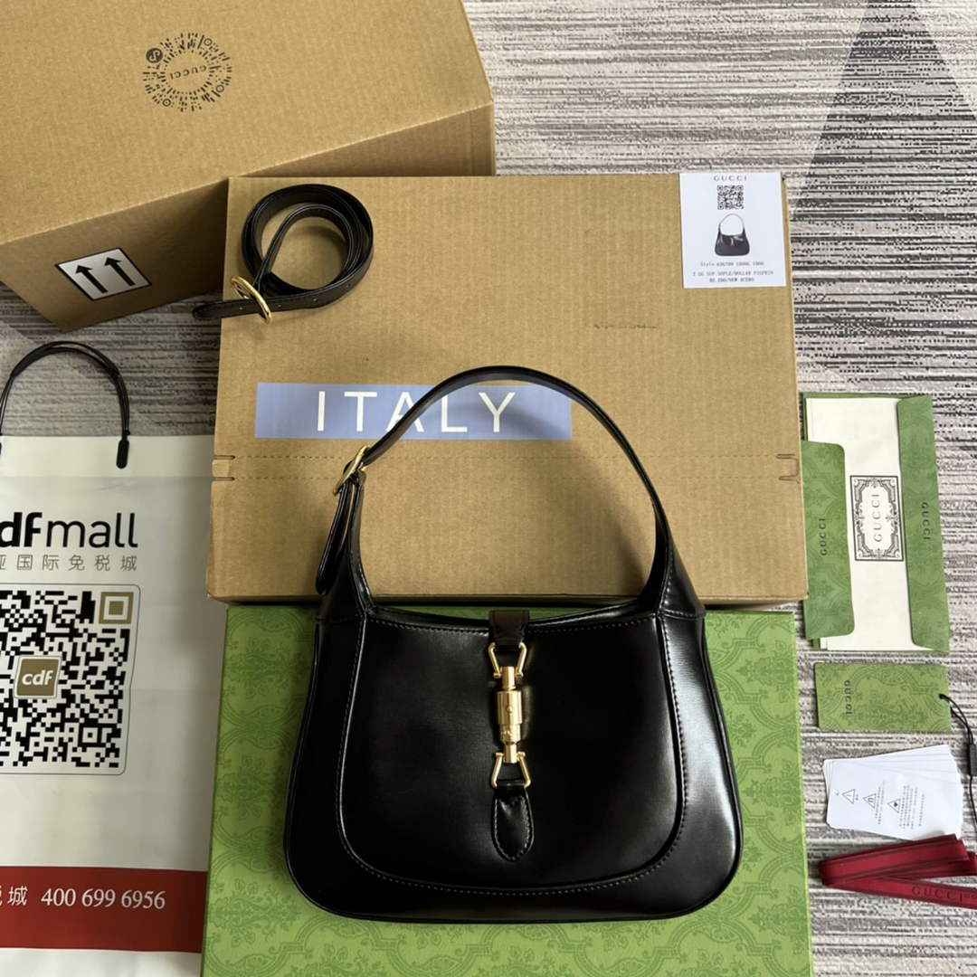 Gucci ‎636709 Jackie 1961 small shoulder bag black leather