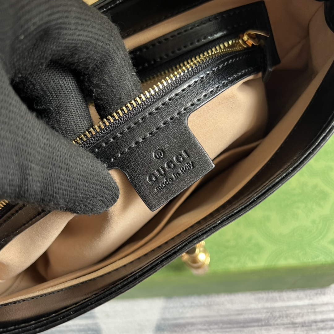 Gucci ‎636709 Jackie 1961 small shoulder bag black leather