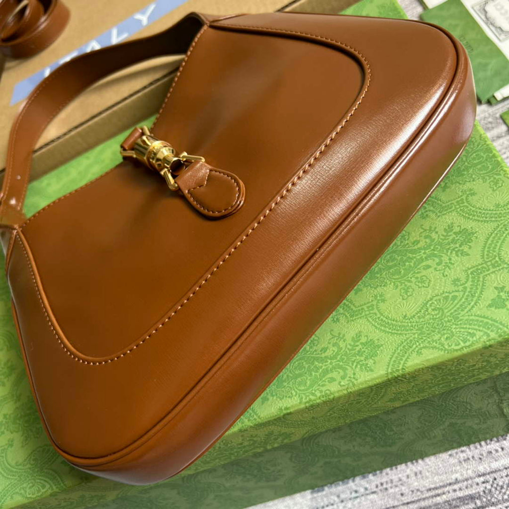Gucci ‎636709 Jackie 1961 small shoulder bag brown leather