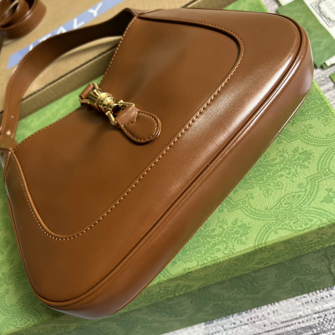 Gucci ‎636709 Jackie 1961 small shoulder bag brown leather