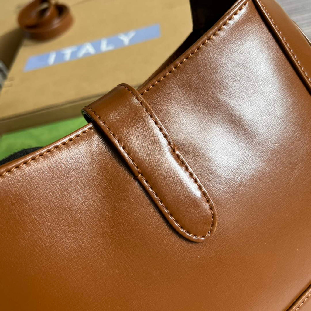 Gucci ‎636709 Jackie 1961 small shoulder bag brown leather