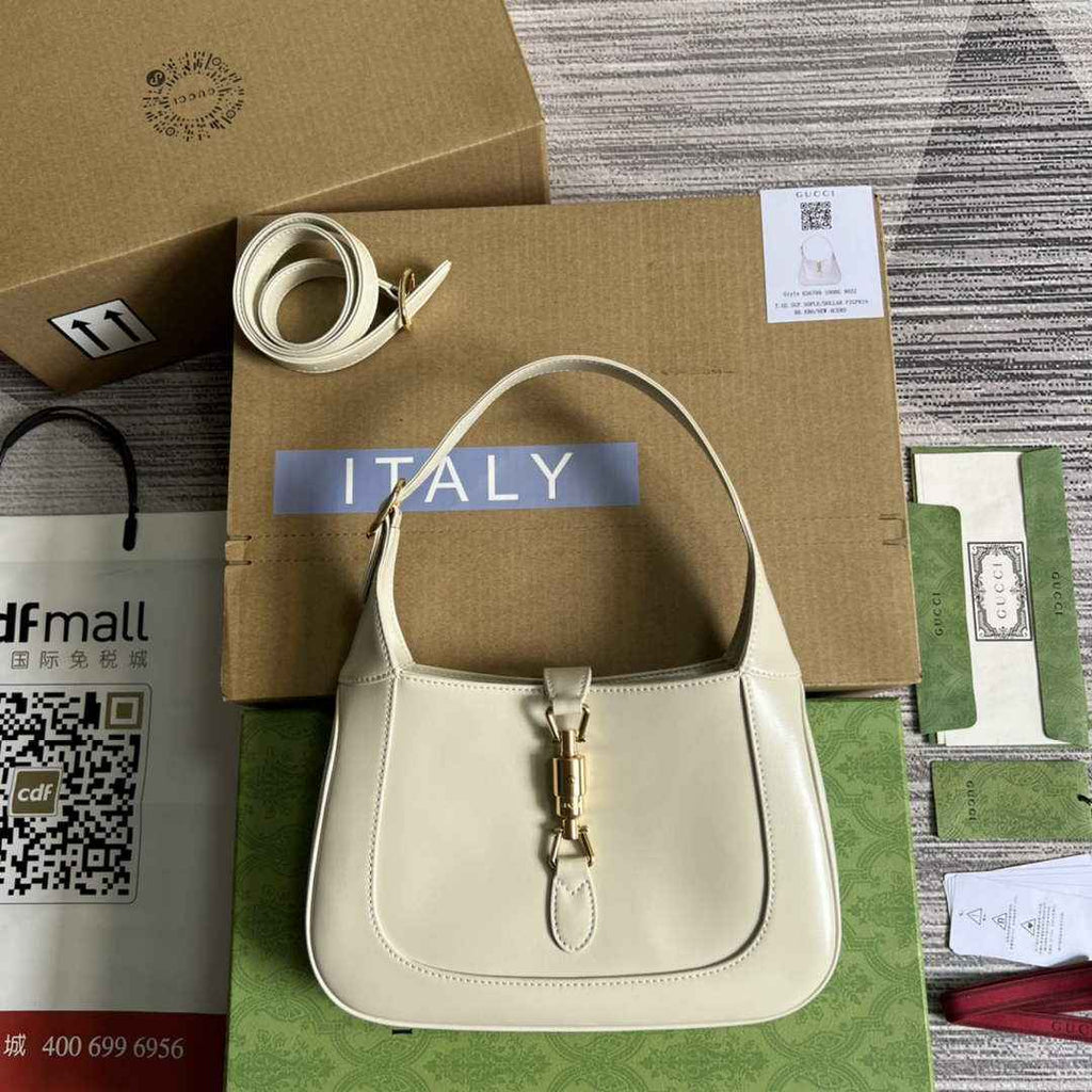 Gucci ‎636709 Jackie 1961 small shoulder bag beige leather