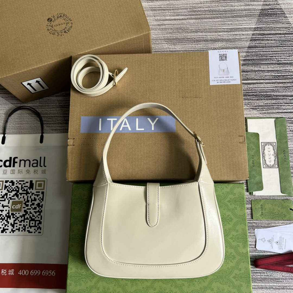 Gucci ‎636709 Jackie 1961 small shoulder bag beige leather