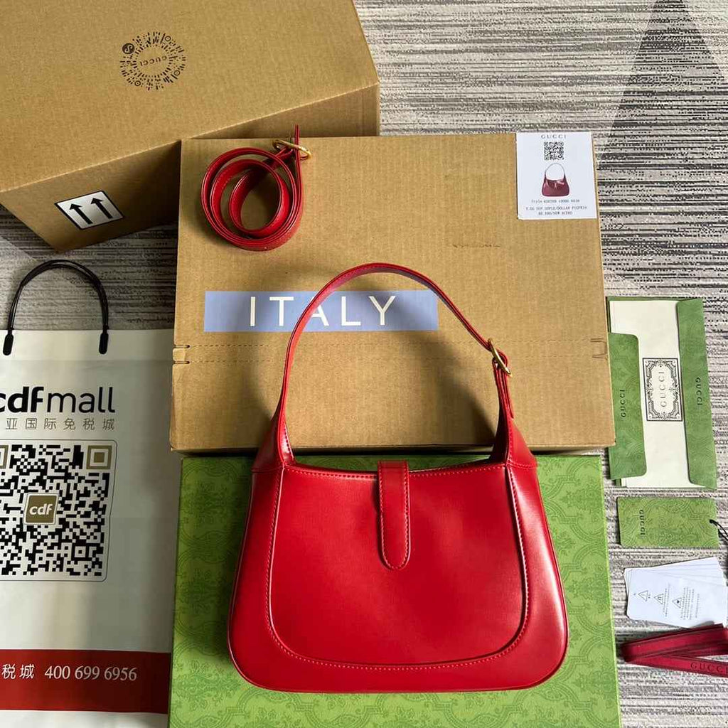 Gucci ‎636709 Jackie 1961 small shoulder bag red leather