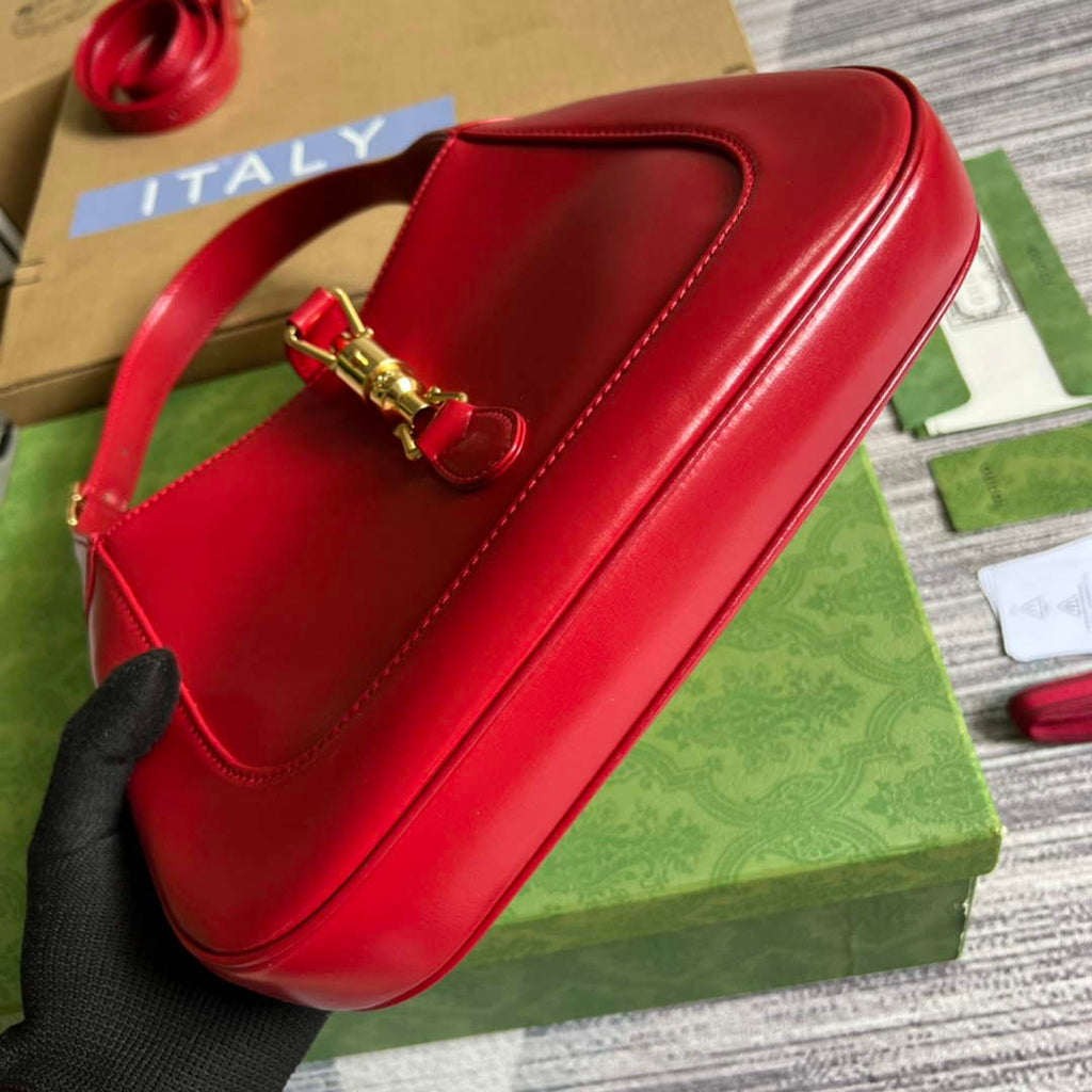 Gucci ‎636709 Jackie 1961 small shoulder bag red leather