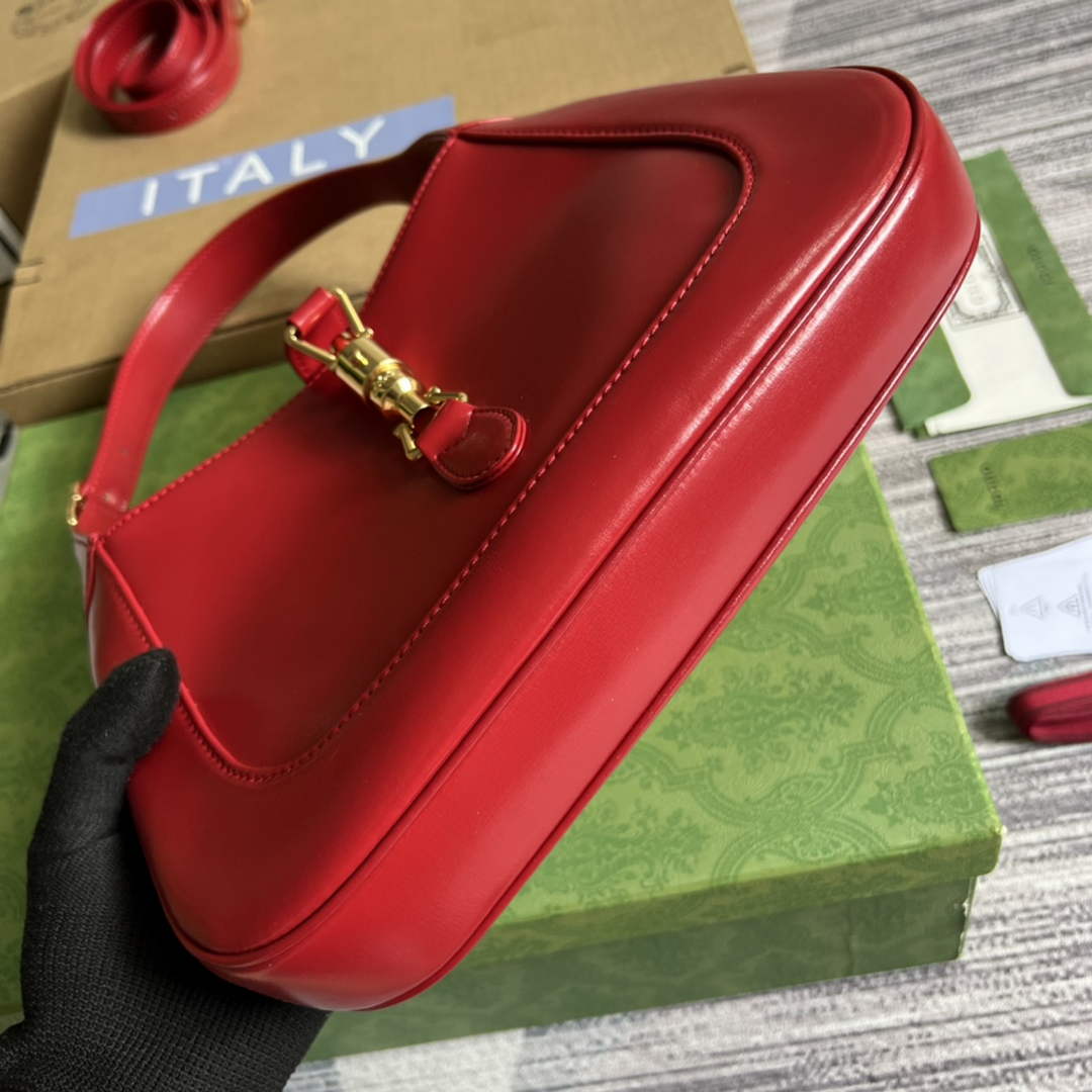 Gucci ‎636709 Jackie 1961 small shoulder bag red leather