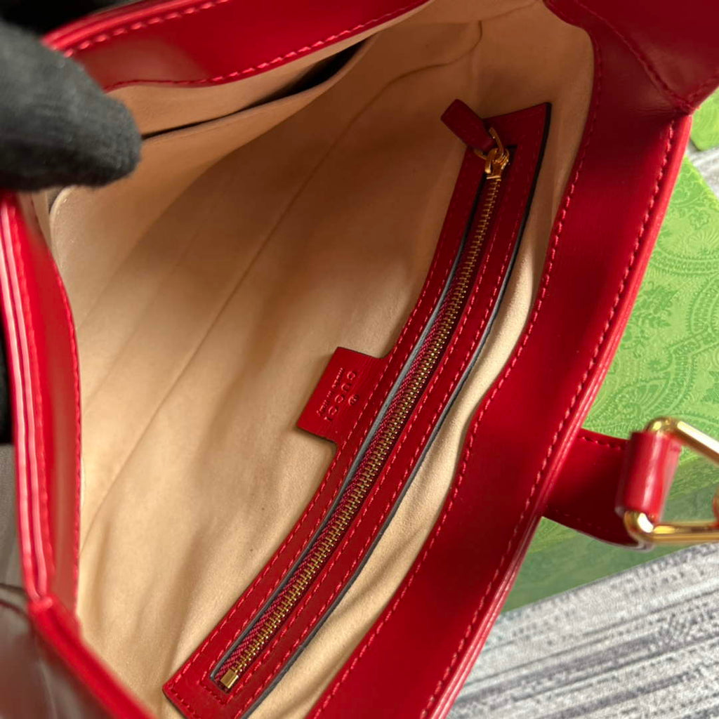 Gucci ‎636709 Jackie 1961 small shoulder bag red leather