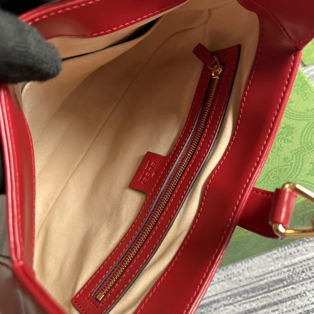 Gucci ‎636709 Jackie 1961 small shoulder bag red leather