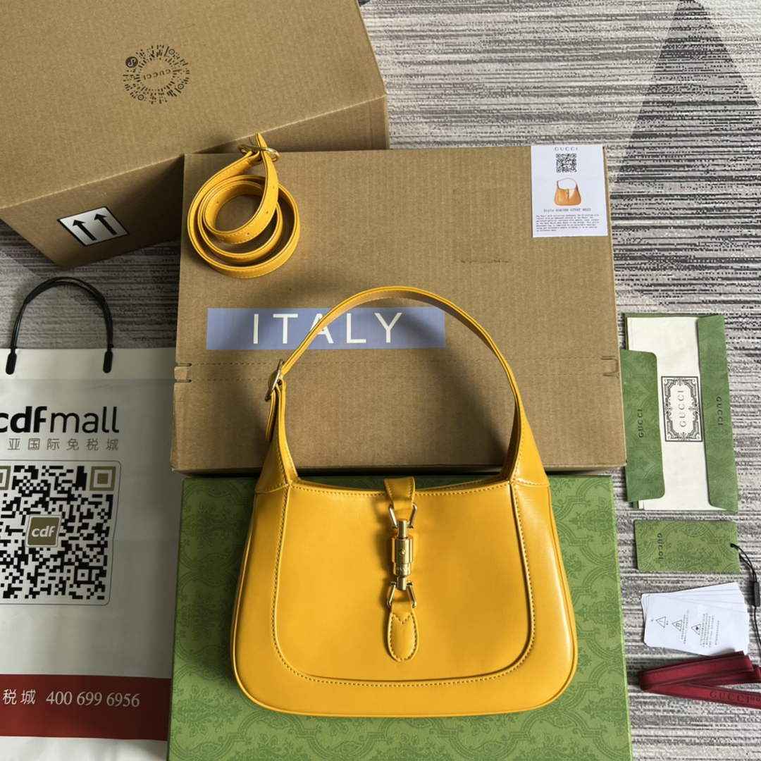 Gucci ‎636709 Jackie 1961 small shoulder bag yellow leather