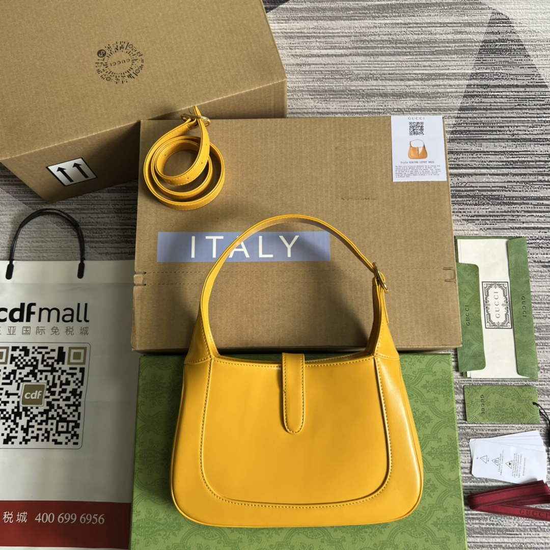 Gucci ‎636709 Jackie 1961 small shoulder bag yellow leather