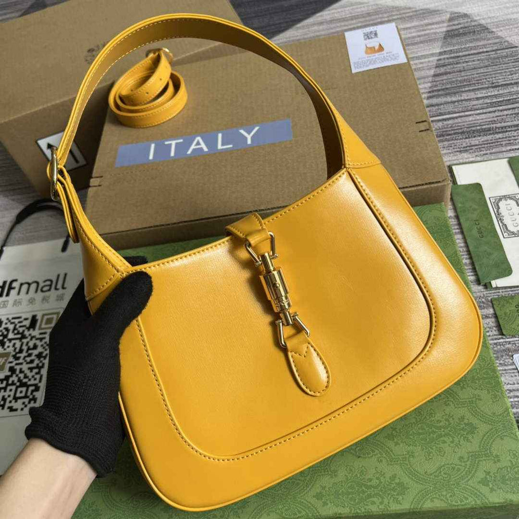 Gucci ‎636709 Jackie 1961 small shoulder bag yellow leather