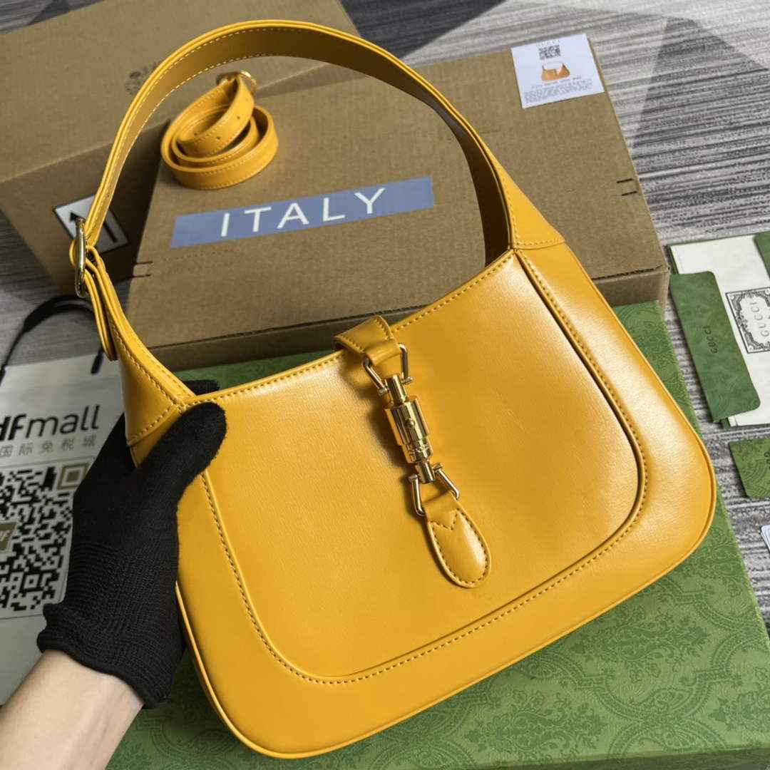 Gucci ‎636709 Jackie 1961 small shoulder bag yellow leather