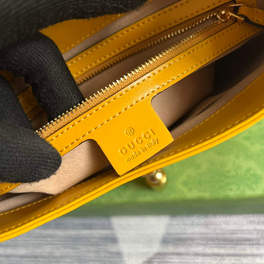 Gucci ‎636709 Jackie 1961 small shoulder bag yellow leather