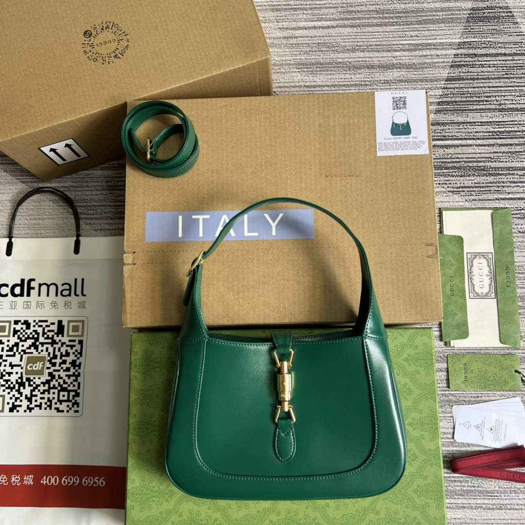 Gucci ‎636709 Jackie 1961 small shoulder bag green leather
