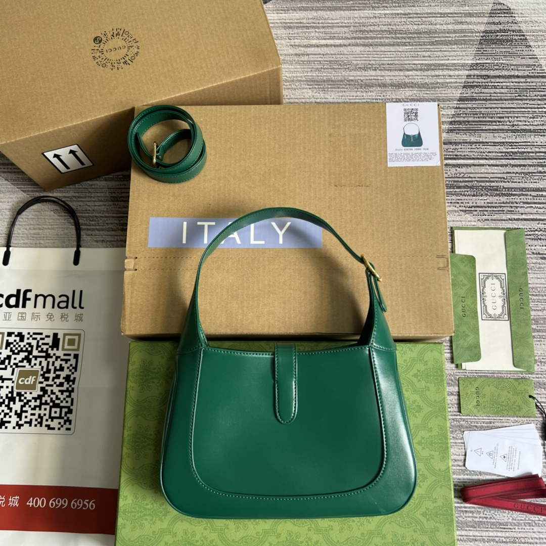 Gucci ‎636709 Jackie 1961 small shoulder bag green leather