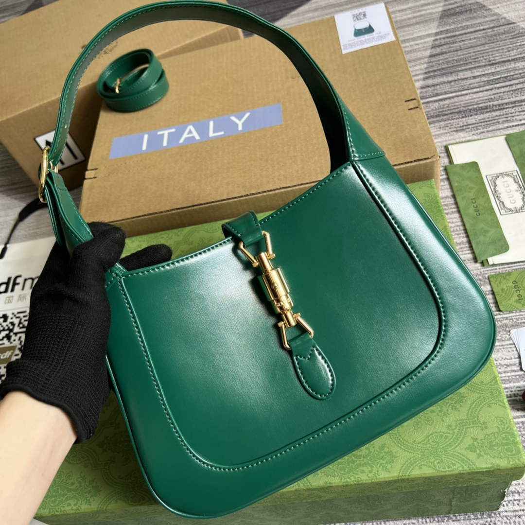 Gucci ‎636709 Jackie 1961 small shoulder bag green leather