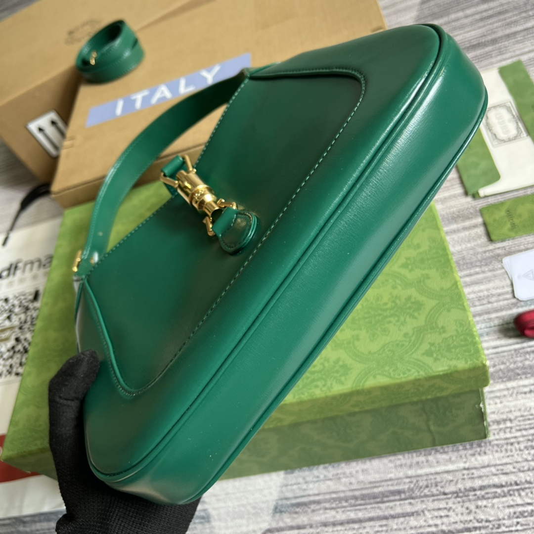 Gucci ‎636709 Jackie 1961 small shoulder bag green leather